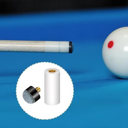 10 Sets Billiard Cues Tips Replacement Kit with White Pool Cue Stick Ferrules,
