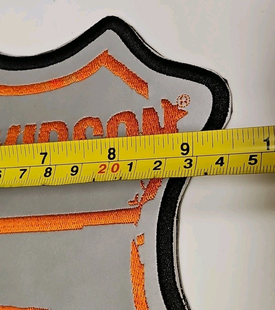 REFLECTIVE AT NIGHT HARLEY DAVIDSON EXTRA LARGE VEST OR JACKET PATCH NEW