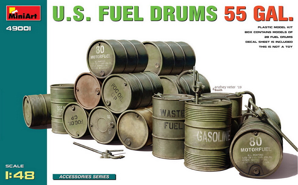 MiniArt 1/48 US Fuel Drums 55 Gal