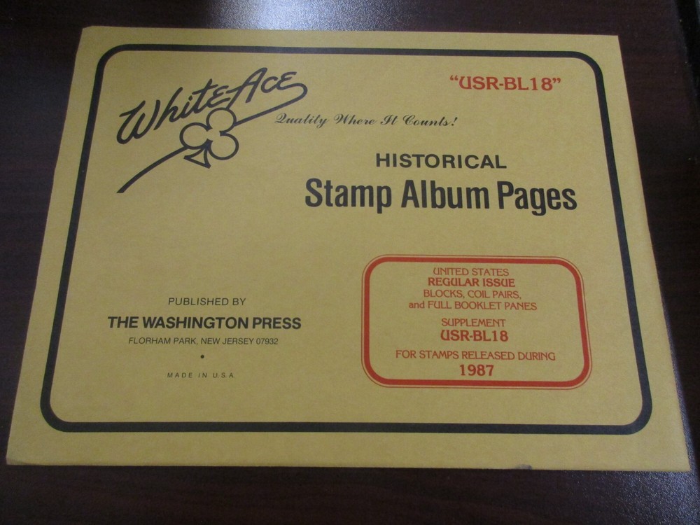 "WHITEACE"  STAMP ALBUM PAGES U.S. REGULAR ISSUES SUPPLEMENT #USR-18  FREE SHP.