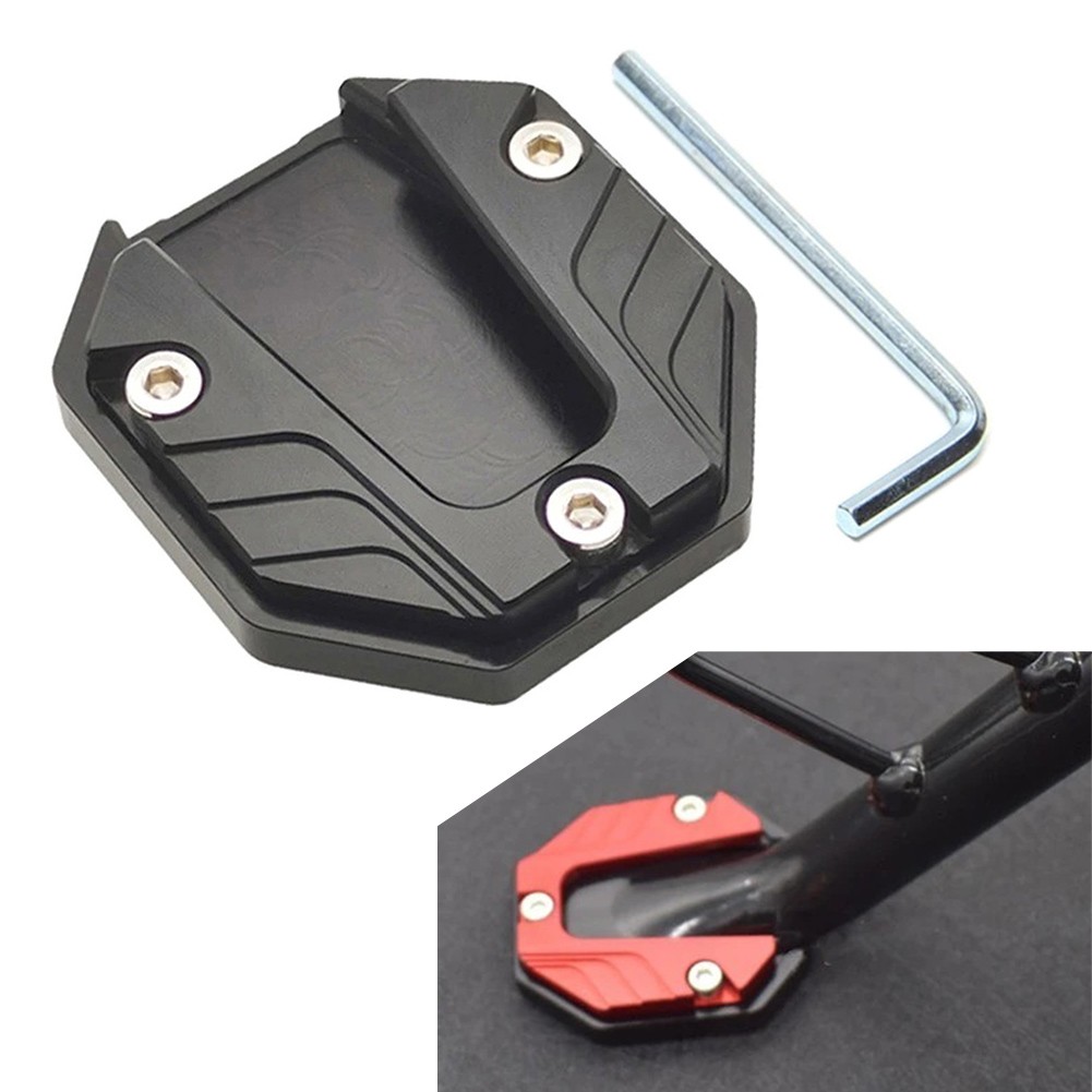 Motorcycle Bikes Kickstand Extender Foot Side Stand Extension Pad Support Plate