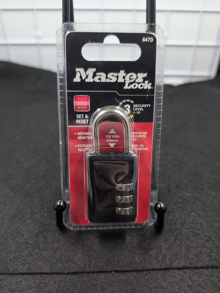 Master Lock Luggage Lock 647D Set Your Own Combination! W/Instructions
