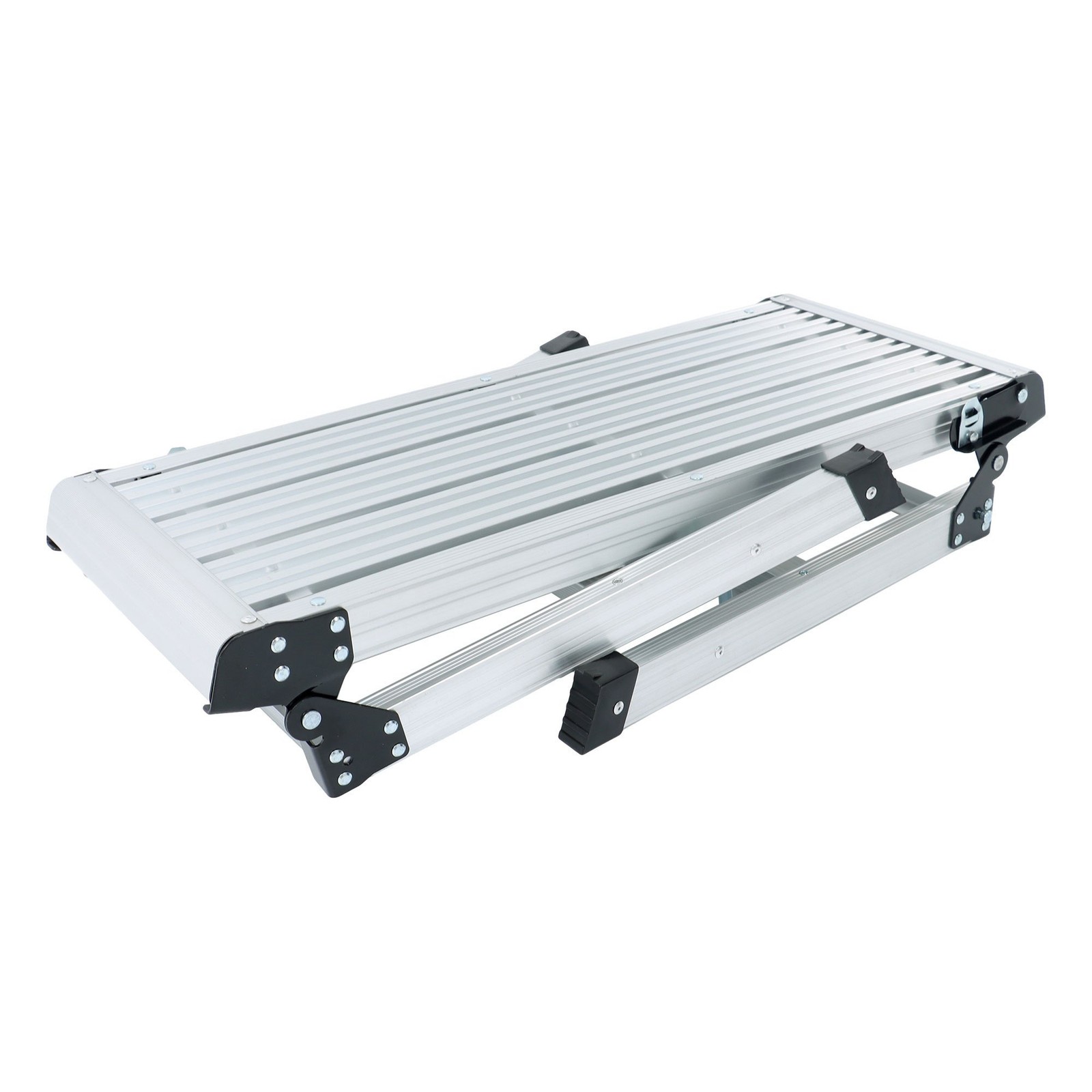 330lbs Aluminum Step Stool Non-slip Folding Work Platform Drywall Ladder