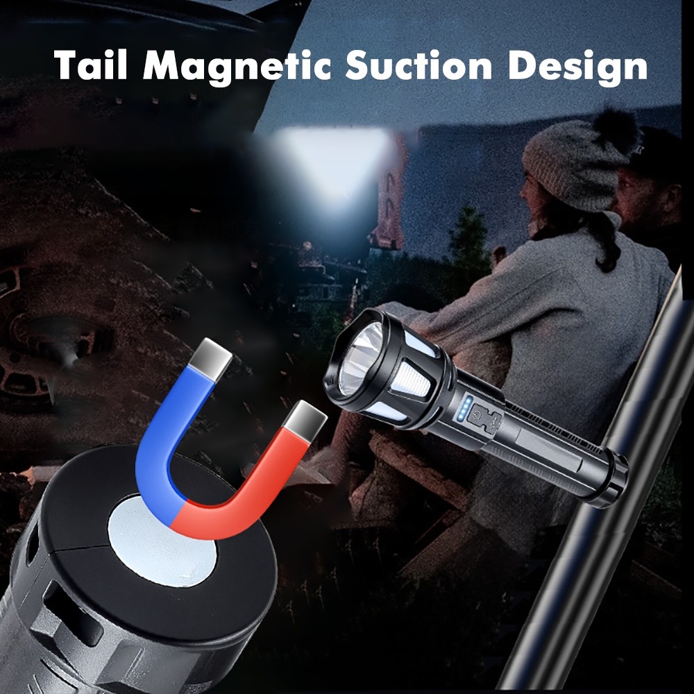35000000 Lumens Super Bright LED Tactical Flashlight Rechargeable LED Work Light