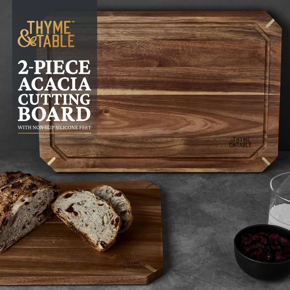 2-Piece Acacia Cutting Board Set