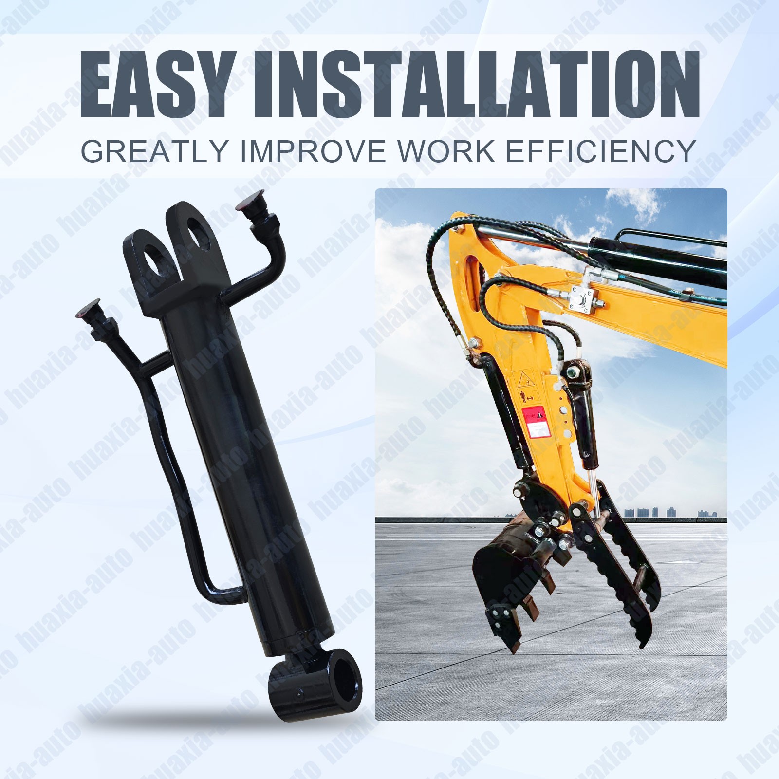 Mini excavator 3-hole thumb clamp oil cylinder replacement parts, brand new