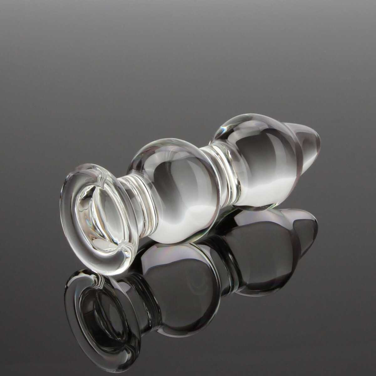 Glass Double Beaded Anal Butt Plug Dildo Beads Anal Stretching Training Sex Toys