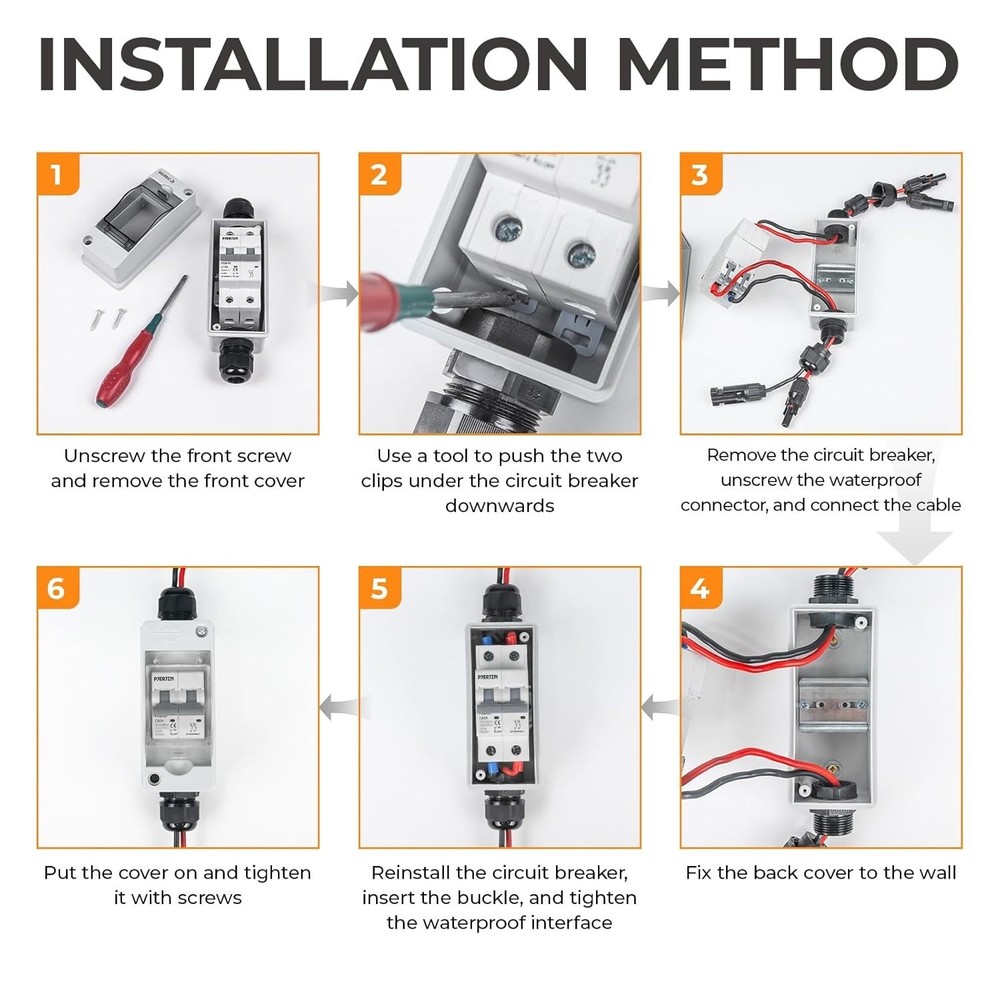 Universal 1000V 60A Solar Panel Circuit Breaker with User-Friendly Features