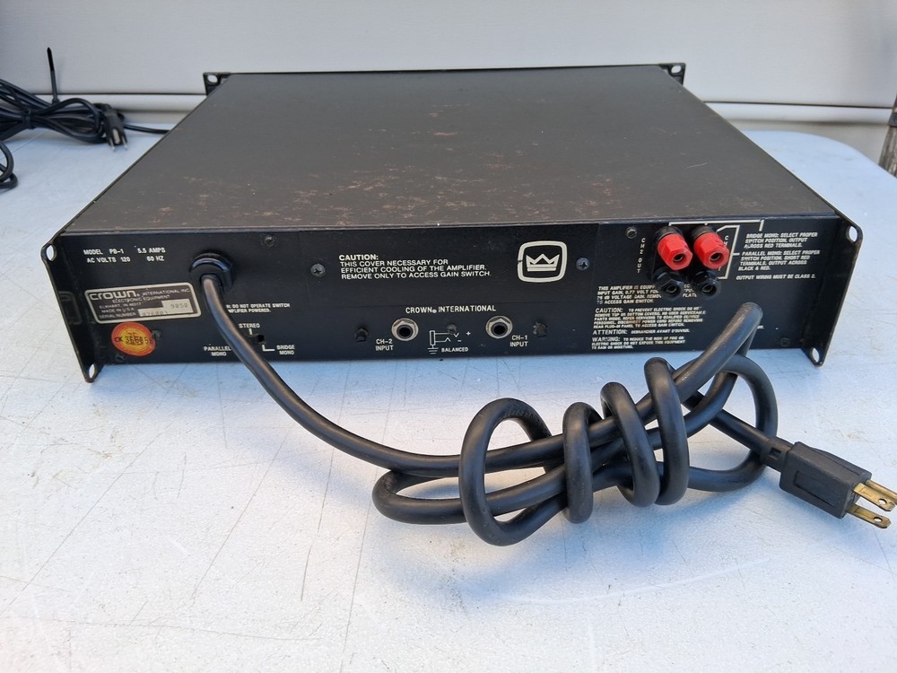 Crown Power Base-1 Power Amp - Fully Working