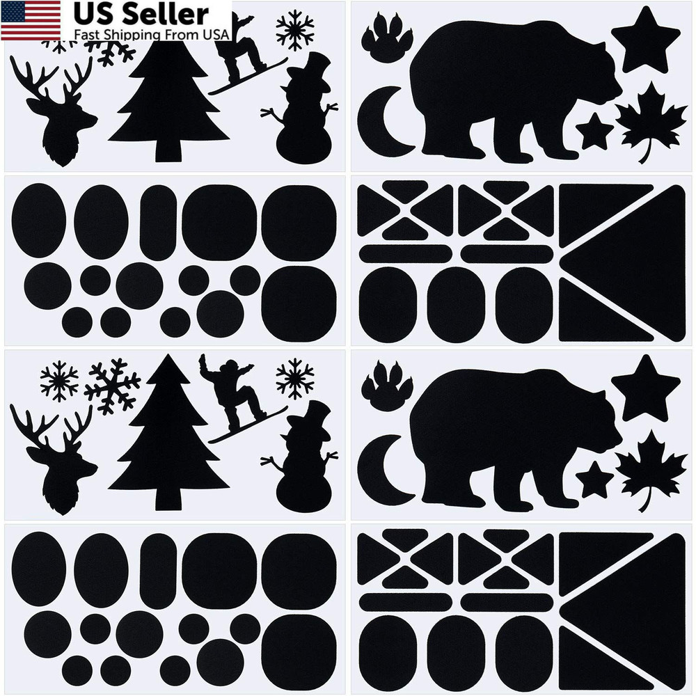SATINIOR 8 Sheets Down Repair Patch Fabric Patches Medium, Black