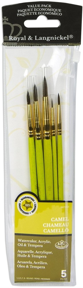 Royal Brush 9121 Sable Value Pack Brush Set-5/Pkg (3Pk)