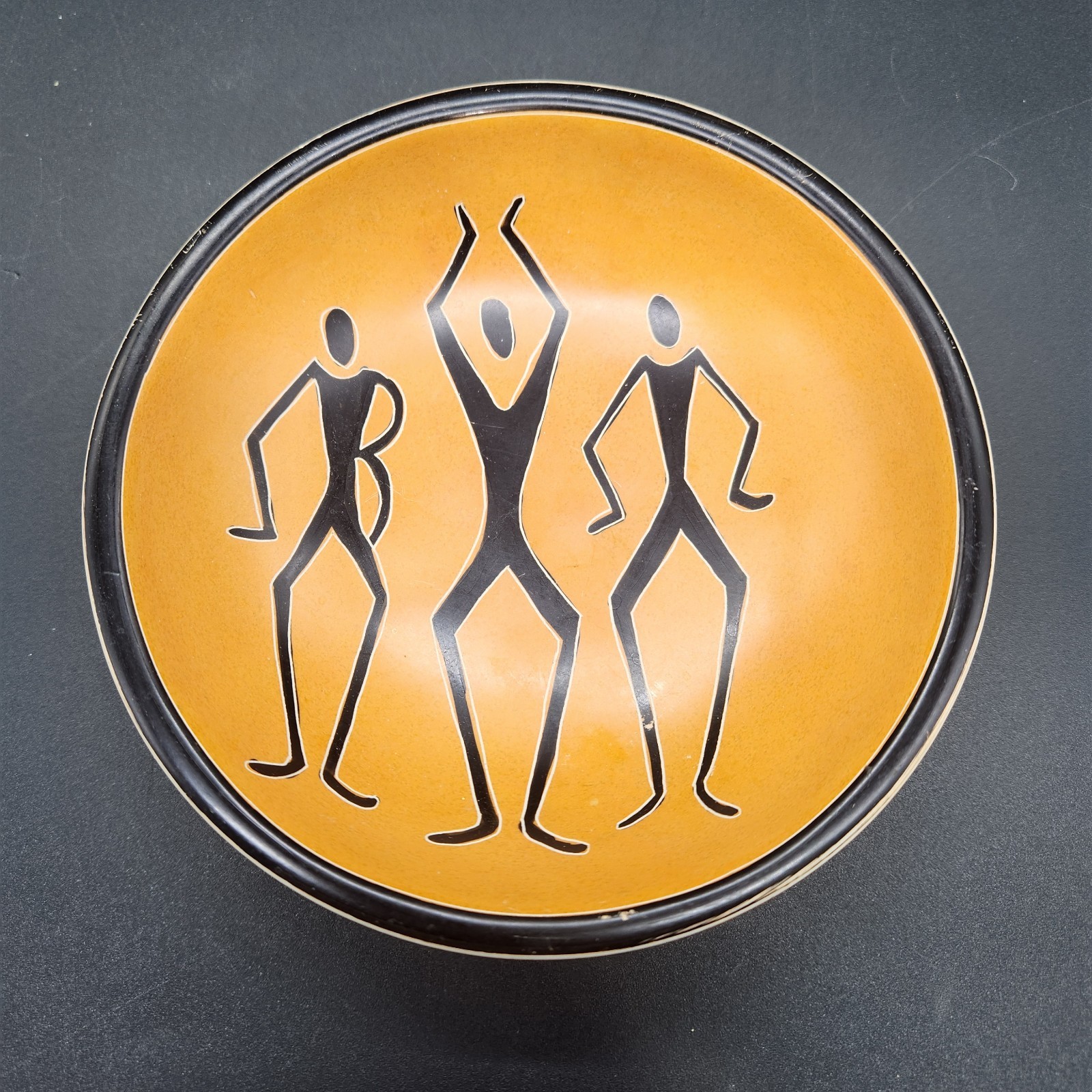 Carved Kenya Africa Soap Stone Art- Trinket Dish/bowl