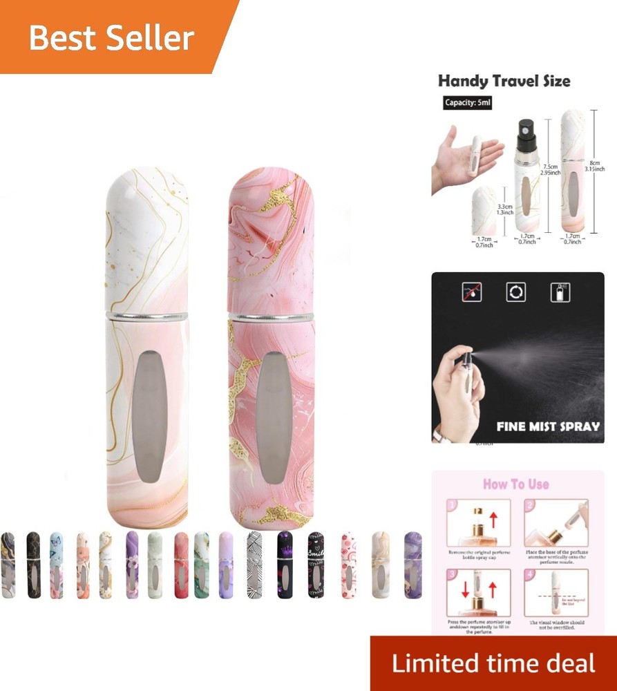 Portable 5ml Perfume Atomizers with Unique Patterns - Perfect Travel Gift