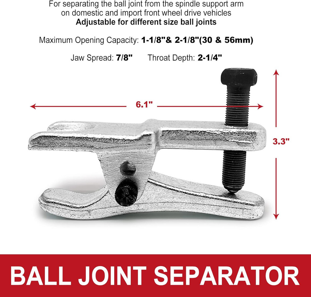 5Pcs Front End Service Tool 5-In-1 Ball Joint Separator, Pitman Arm Puller, Tie