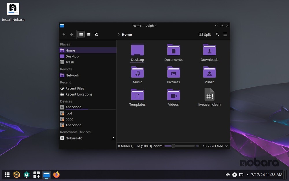 Nobara Linux Bootable USB Flash Drive 64 BIT GNOME KDE