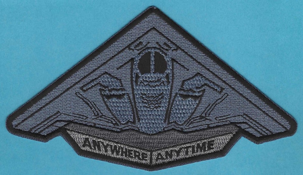 UNITED STATES AIR FORCE B-2 BOMBER AIRCRAFT PATCH ANYWHERE - ANYTIME