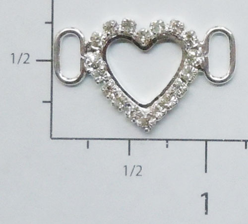 Rhinestone Heart Buckle Slider Invitation decoration