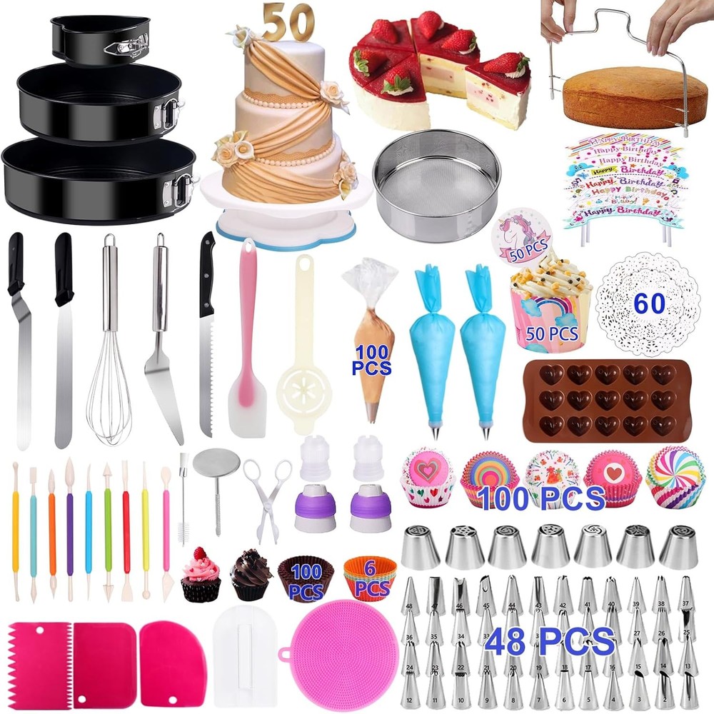 Cake Decorating Kits 567 PCS Baking Set with Springform Pans Set