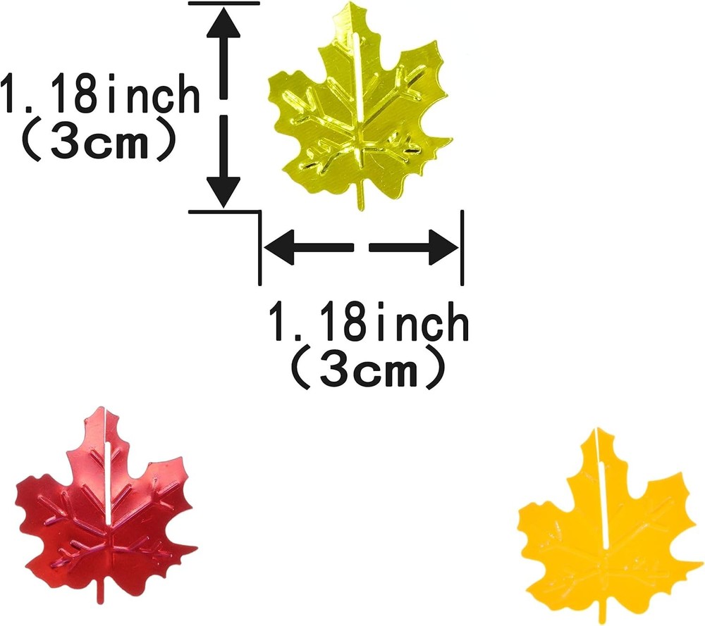 Fall Maple Leaf Metallic Table Confetti Thanksgiving Decor