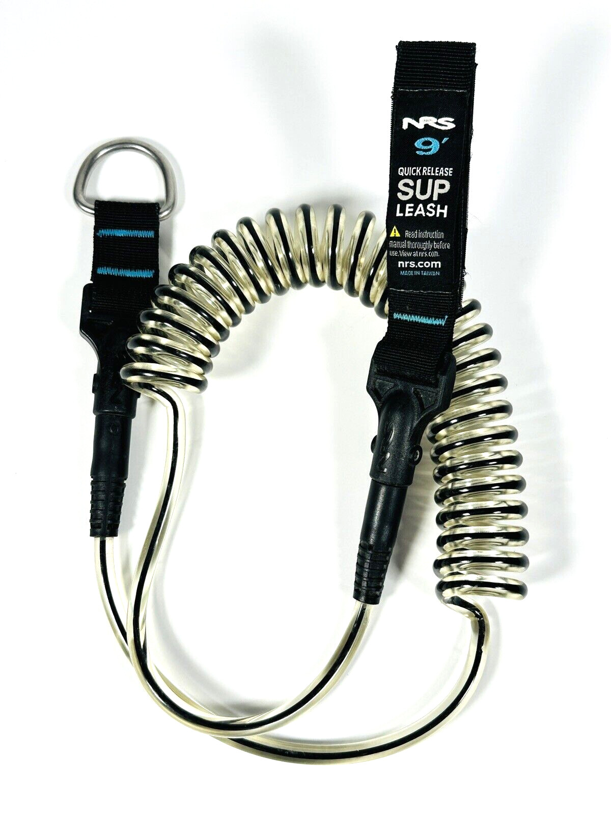 NRS Quick-Release Coil SUP Leash, 9' - No Carabiner or Lanyard