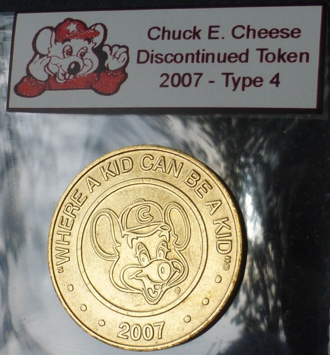 Chuck E. Cheese Token, Type 4 (1995-2013) Chucky Cheese's CECrelics Buy 4, Get 1