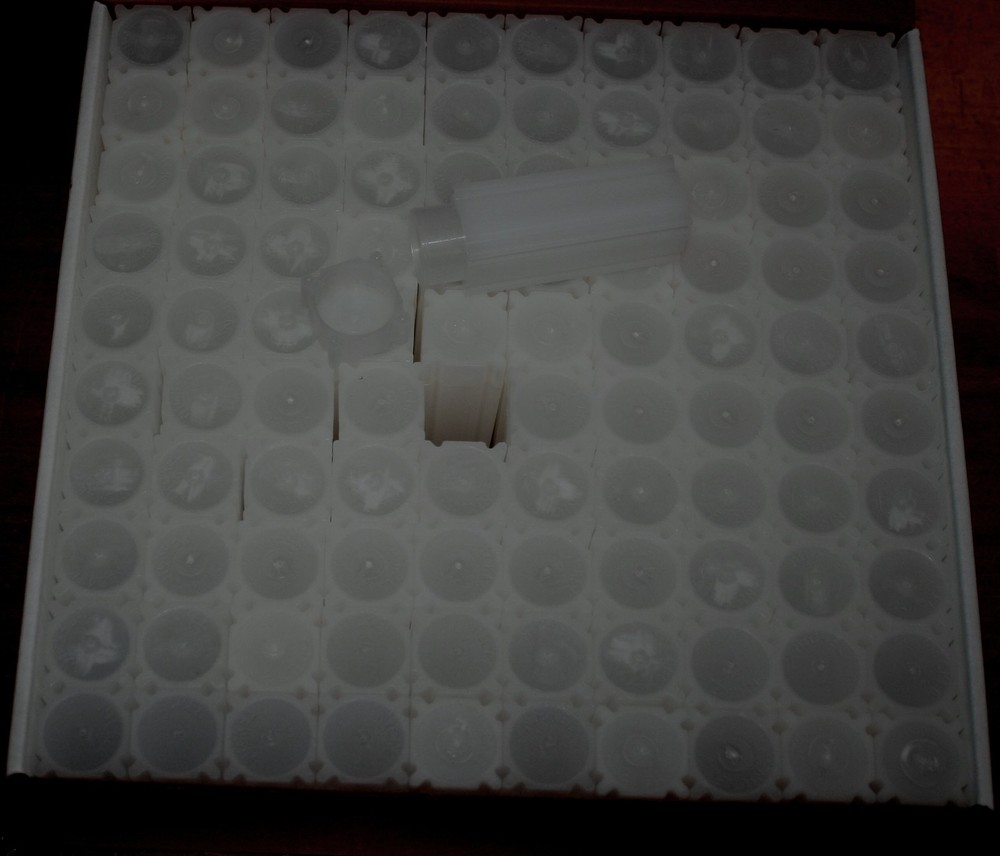 100 New Square Nickel Coin Tubes Hold 40 Coins Each, Stackable, Non-Breakable