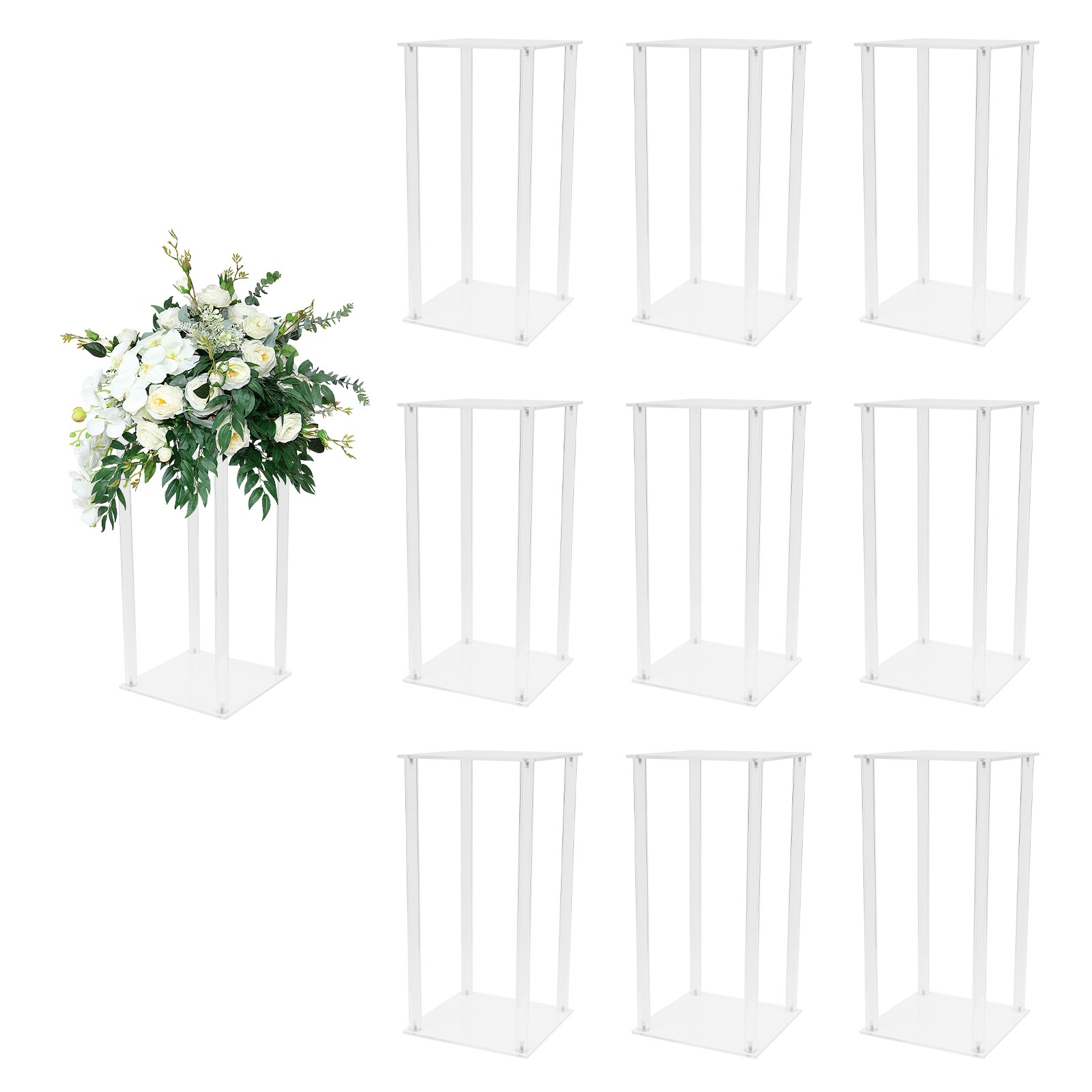 10* Acrylic Flower Rack For Wedding Bridal Party Decoration Prom Flower Stand