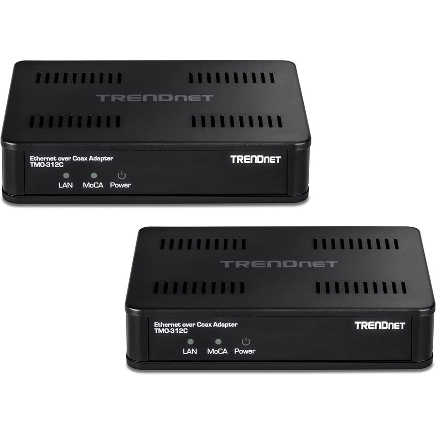 Trendnet TMO-312C2K MoCA 2.5 Ethernet Adapter 2-Pack Black