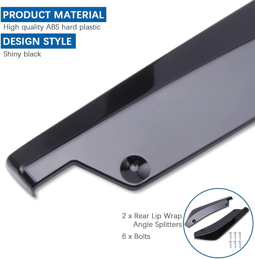 2X For BMW Car Rear Bumper Lip Diffuser Splitter Canard Protector Accessories