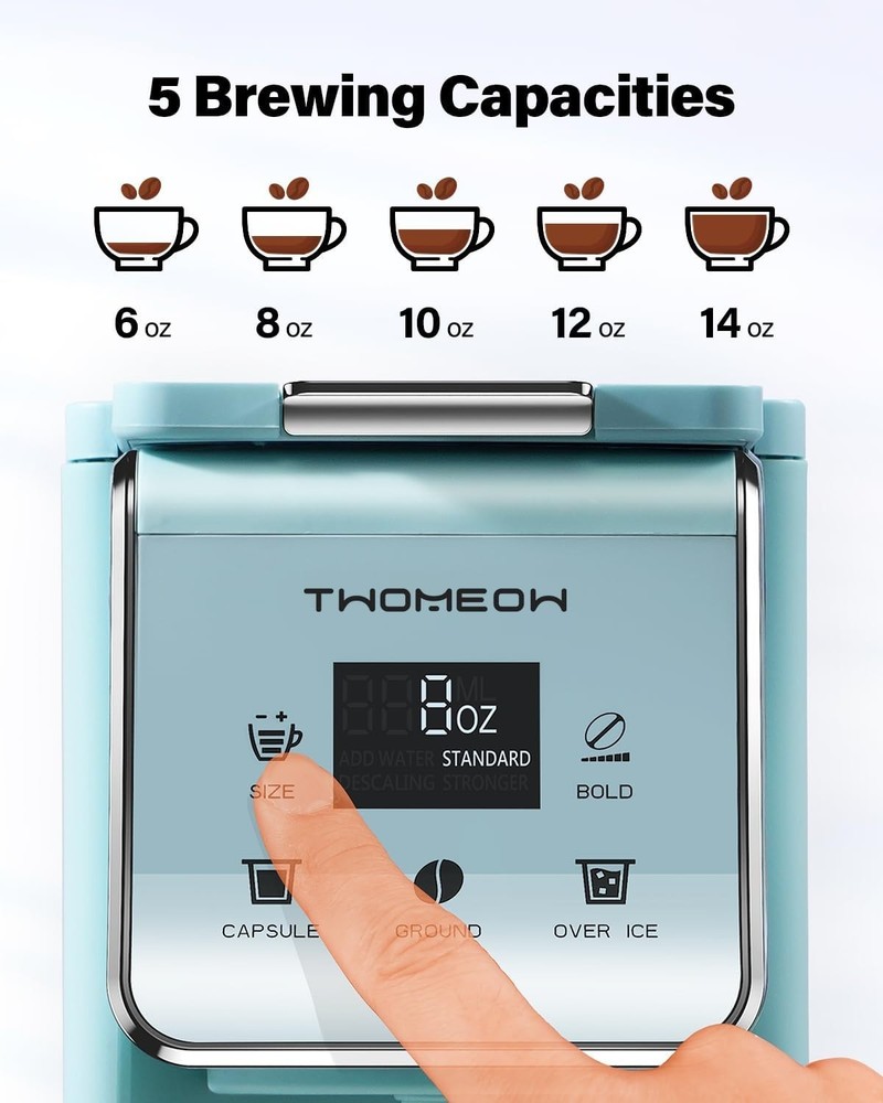 K Cup Coffee Maker With Bold Setting, Single Serve Hot & Iced Coffee Maker fo...