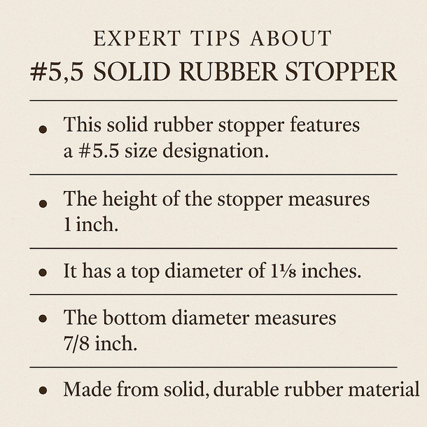 LD Carlson No. 5.5 Solid Rubber Stopper