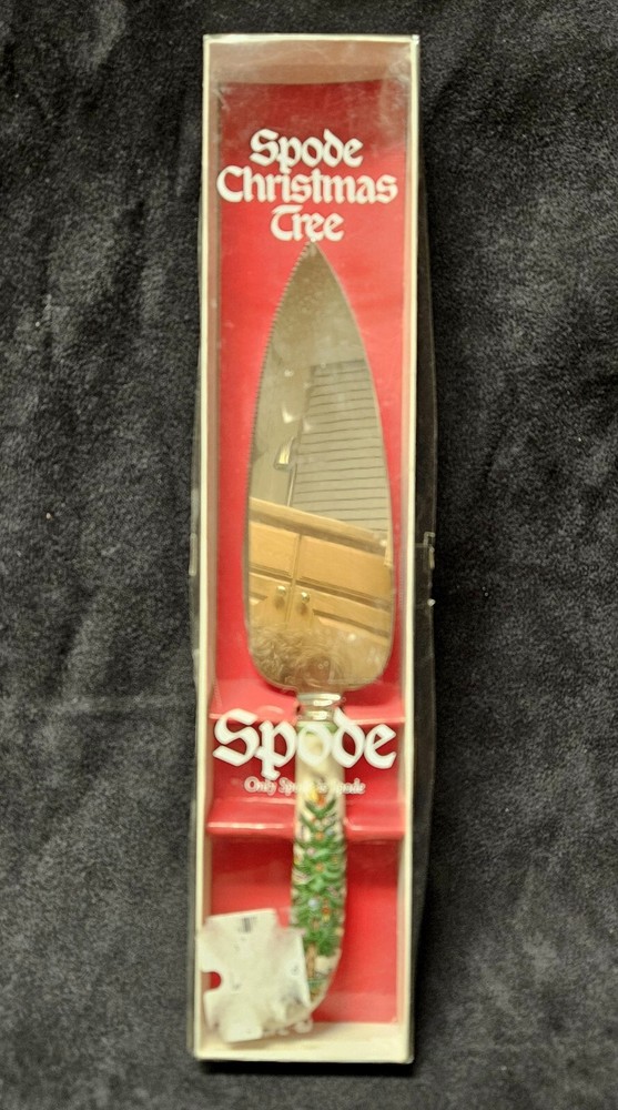 SPODE Christmas Tree CAKE SERVING KNIFE in Box Pastry Dessert