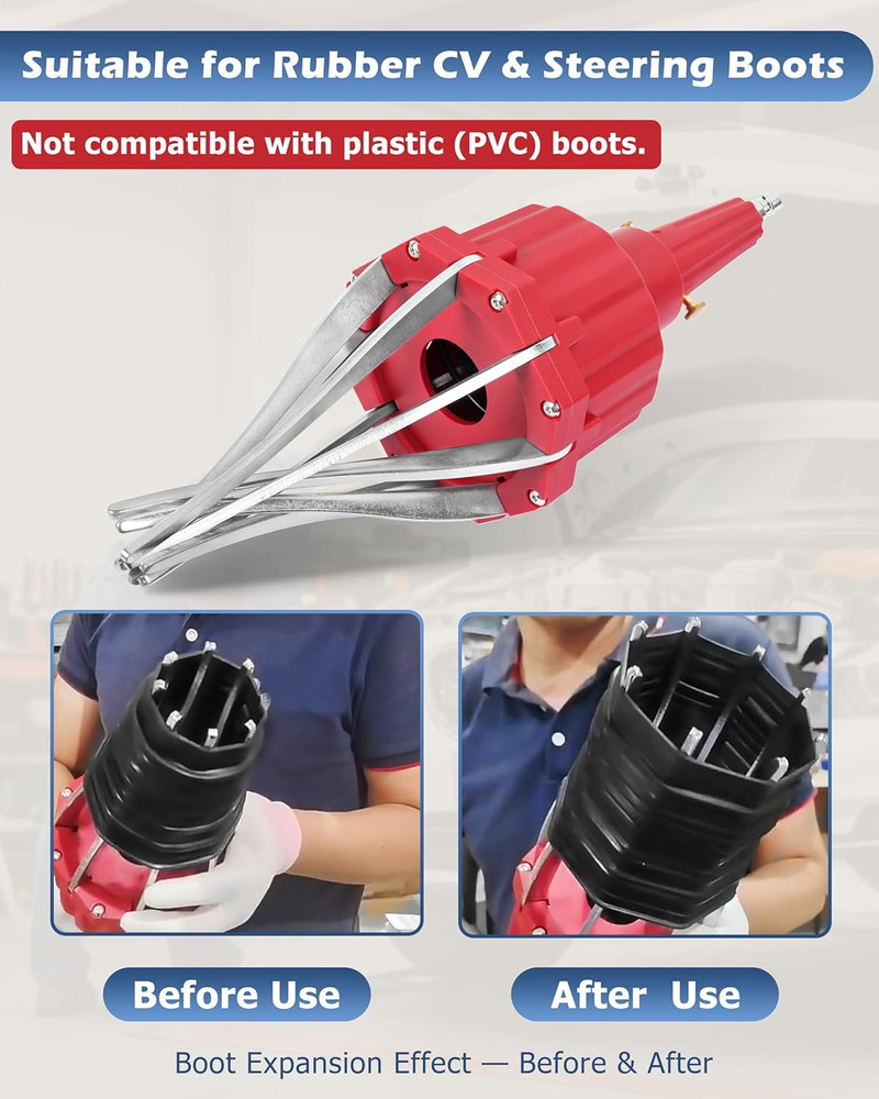 15Pcs Pneumatic Air Power CV Joint Boot Expander Installer Removal Tool Set Kit