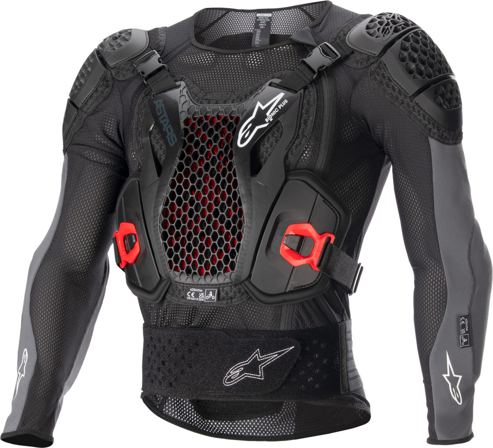 Alpinestars Black/Anthracite/Red Bionic Plus V2 Protection Jacket XL