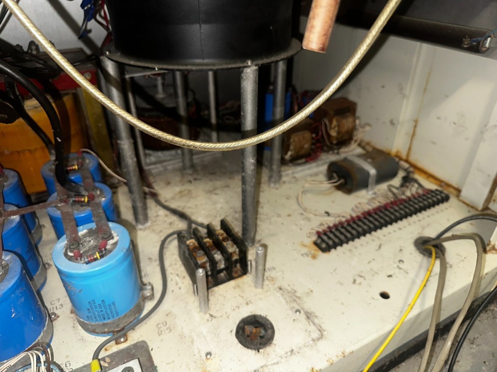 Harris MW1 AM Broadcast transmitter 1450kHz with flood damage