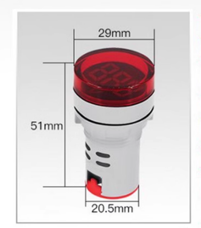 DC 6-100V Digital Mini LED Voltmeter Display 22MM Voltage Meter Volt Tester
