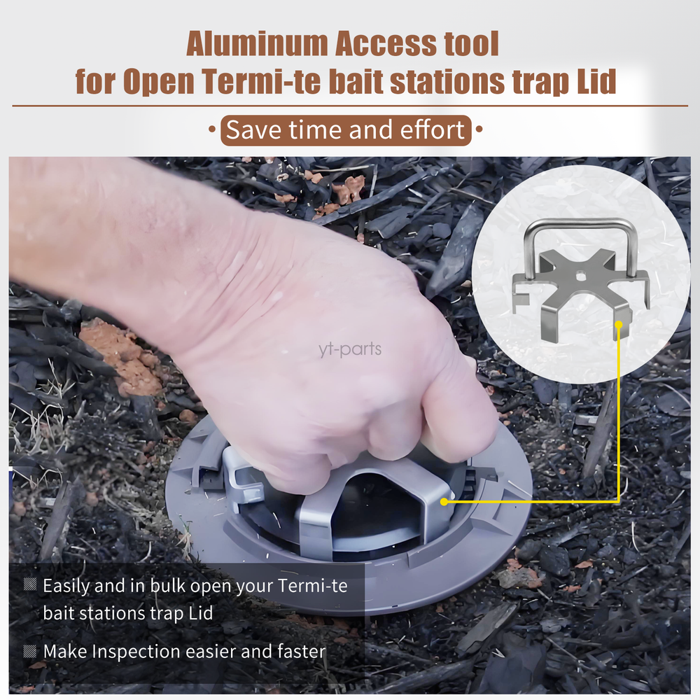 Aluminum Access Tool for Open Termi-te Bait Stations Trap Lid