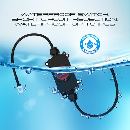 Waterproof Battery Cut Off Switch with Wire Top Post Battery Disconnect Switch