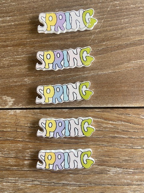 100 Wooden Chips - Easter / Spring Theme - Great for crafting, scrapbooking, etc