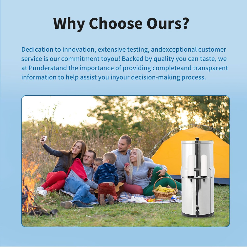 2 Pack 7in Ceramic Water Filter Candle Activated Carbon Gravity Filter System