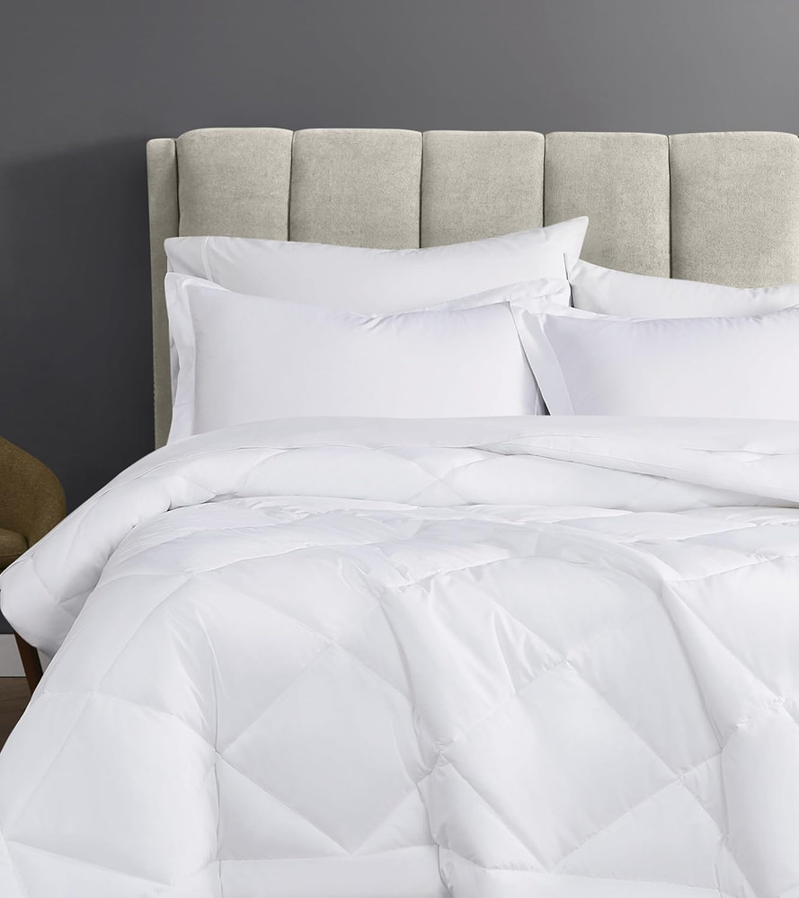 Solid Percale White Twin/Twin XL 2 Piece Comforter Set