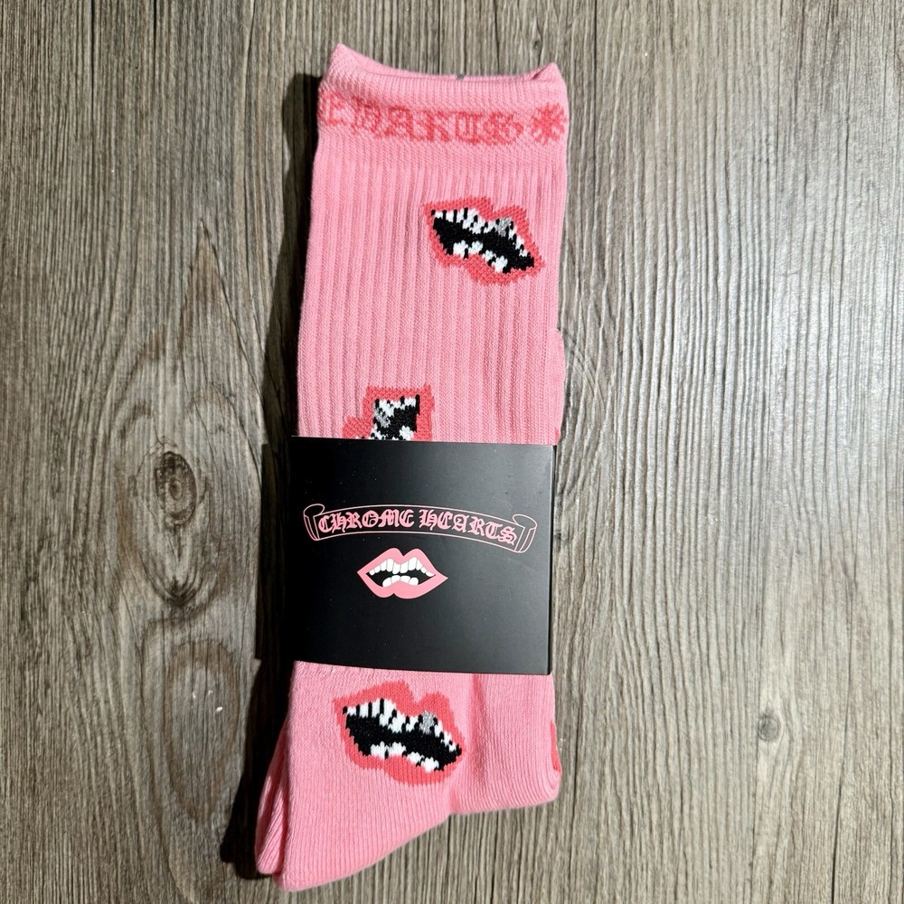 Chrome Hearts Matty Boy Pink Chomper Socks