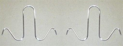 71-73 MUSTANG CHROME SHOULDER BELT CLIPS, PAIR
