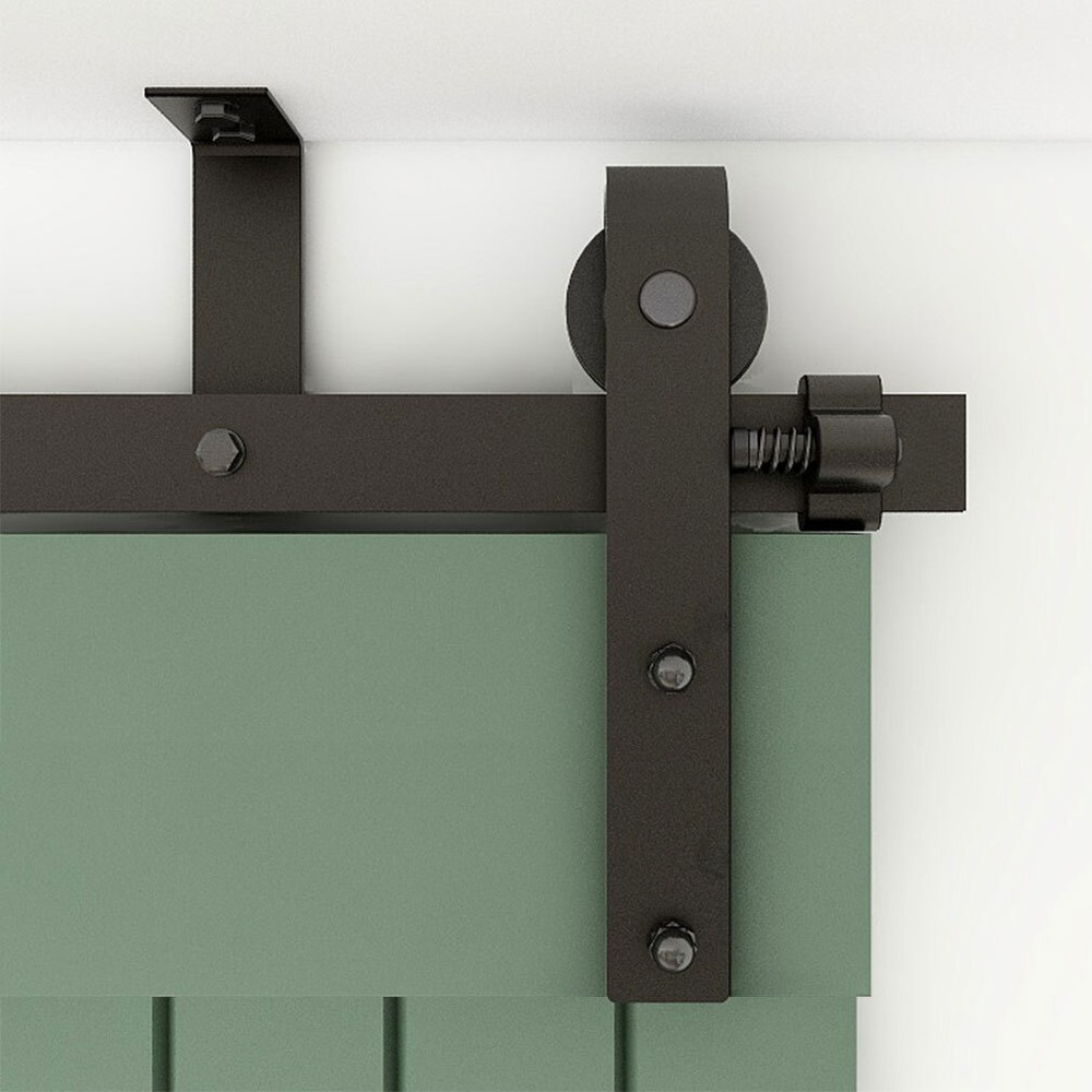 4FT-20FT Ceiling Mount Rail Sliding Barn Door Hardware Kit Track Roller Closet