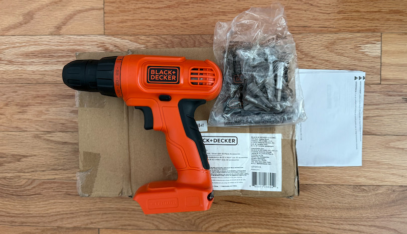 BLACK+DECKER 20V MAX Cordless Drill & Driver Kit, 30-Pc Bit Set, Tool Only