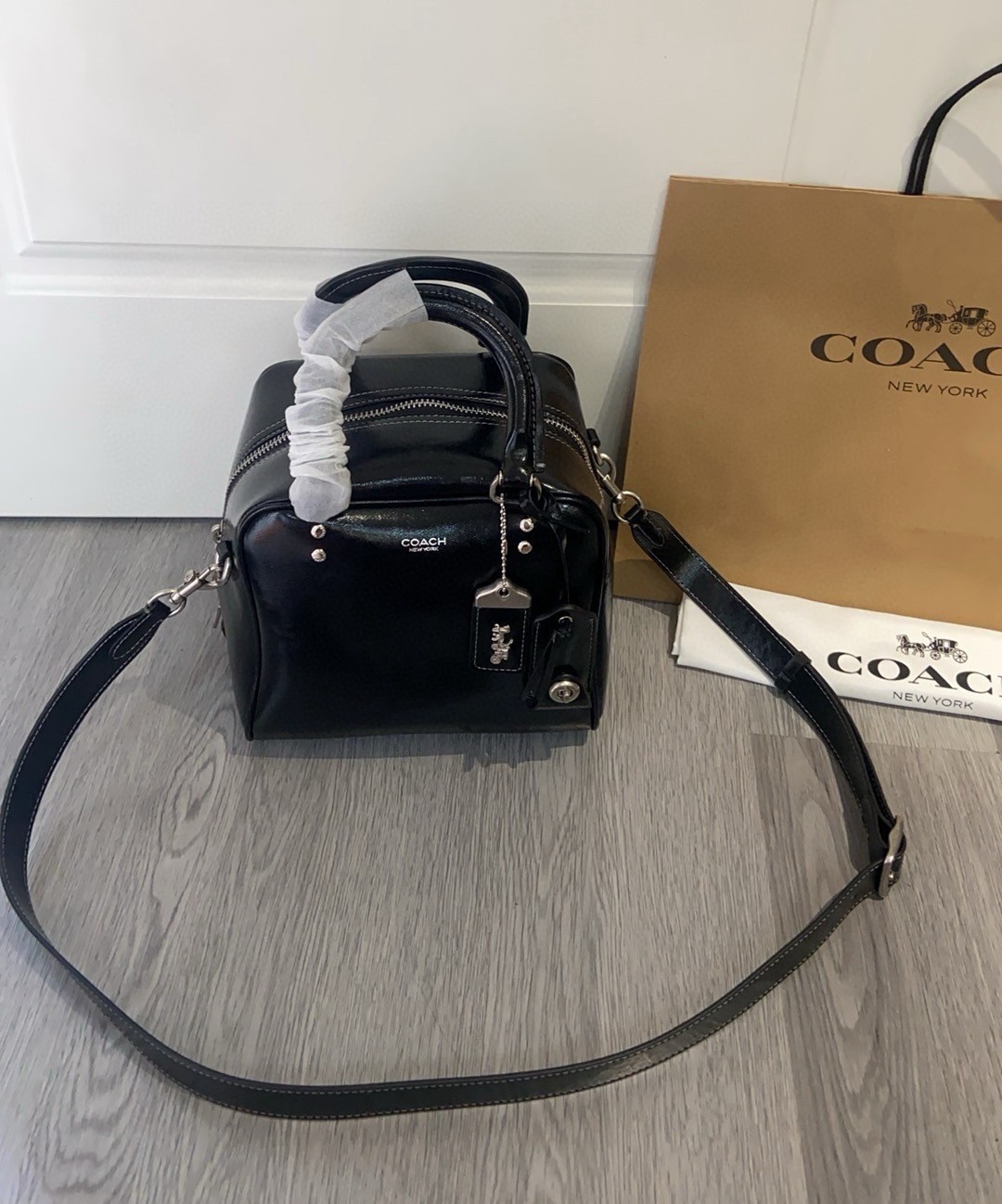 COACH Cube Rogue Bag 20 Shoulder Bag Black CBH04 Outlet NEW leather