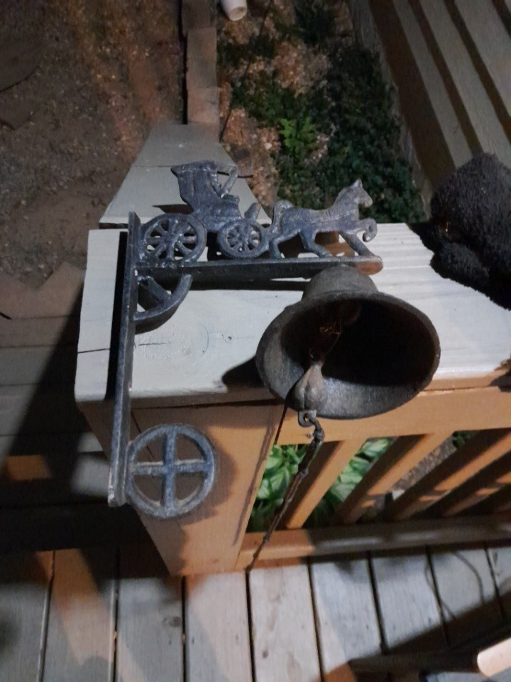vintage cast iron dinner bell wall mount