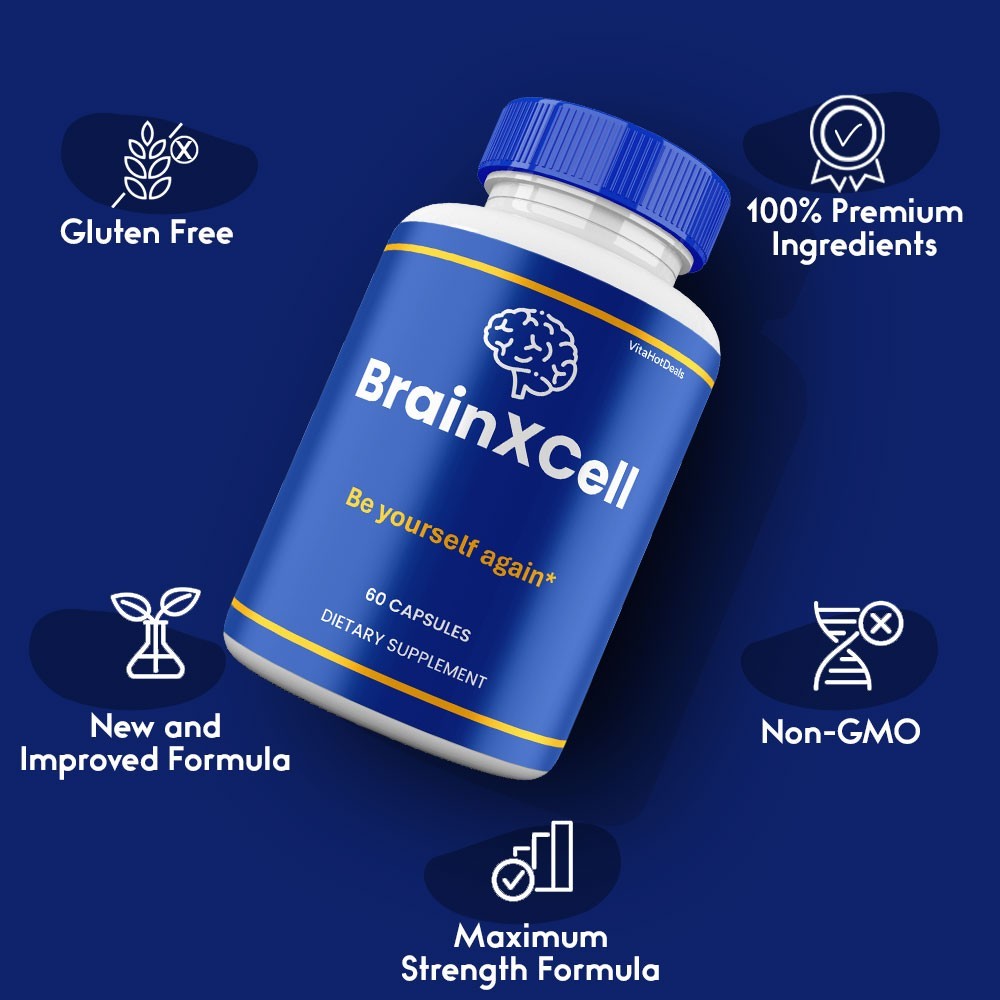 BrainXCell Nootropic Capsules, Cognitive and Brain Support Supplement (2 Pack)