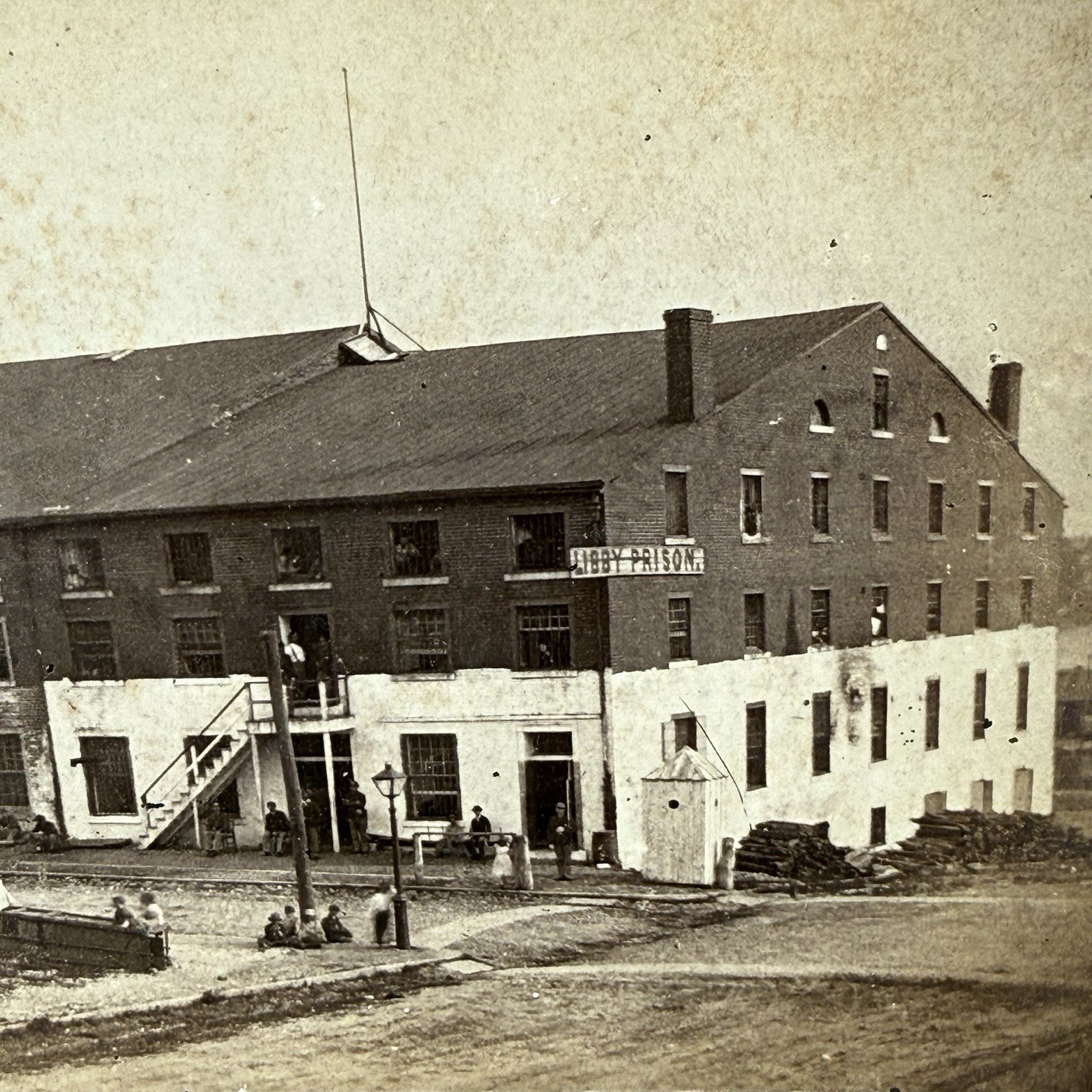 CDV Photograph Libby Prison Richmond VA Civil War Confederate Prison