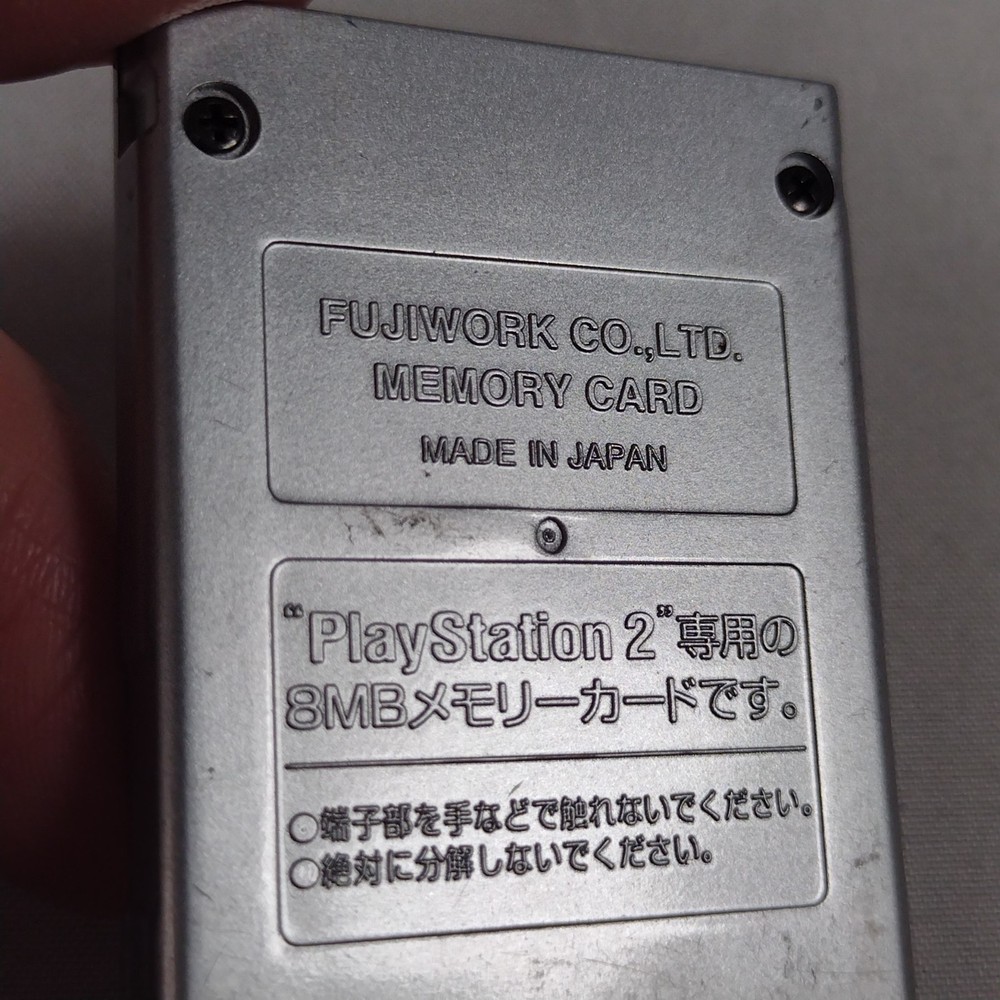 Sony Silver FujiWork PlayStation 2 Memory Card PS2 Official MagicGate 8MB